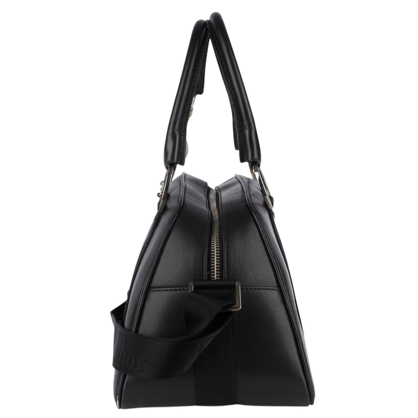Christian Dior Black Crystal Hook Bowling Bag