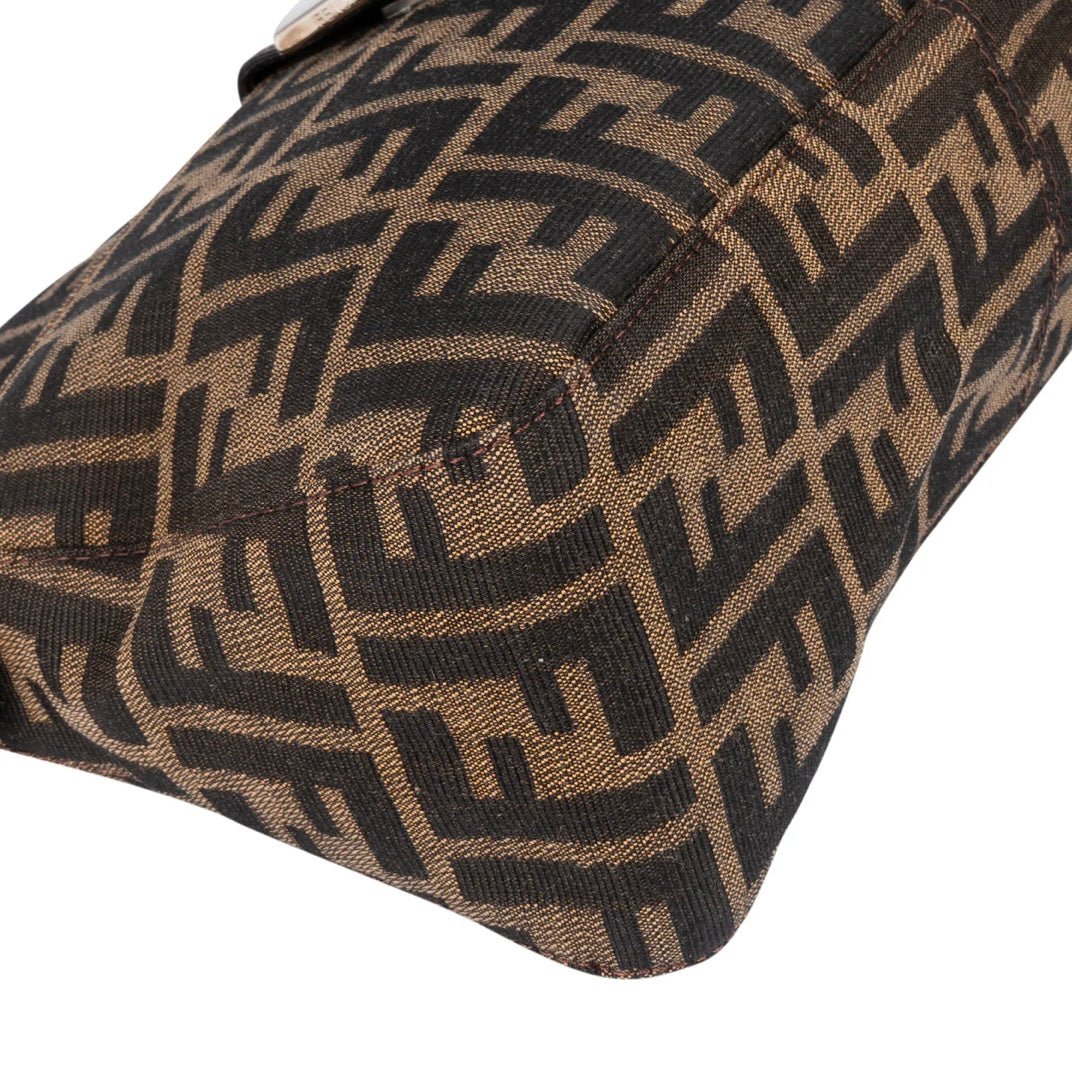 Fendi FF Monogram Baguette Buckle Shoulder Bag