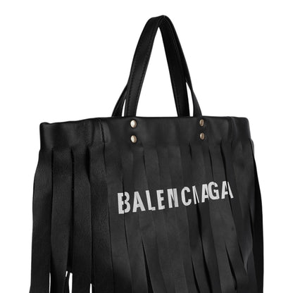 Balenciaga Fringe Laundry Cabas Tote Bag