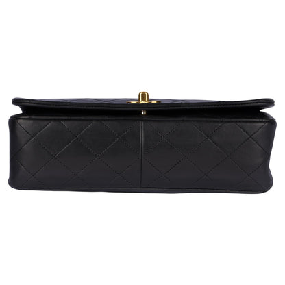 Chanel Quilted Lambskin 24K Gold Single Flap Crossbody Bag