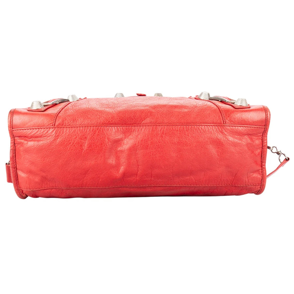Balenciaga Red Leather The City Handbag