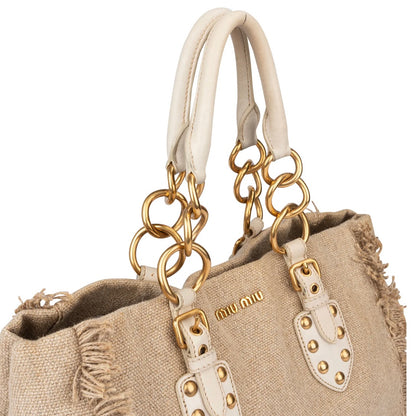 Miu Miu Classic Jute Handbag