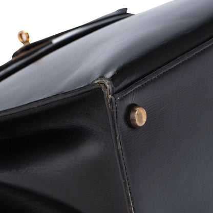 Hermès Noir Boxcalf Kelly 32 Handbag