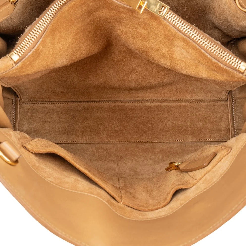 Yves Saint Laurent Smooth Leather Sac De Jour Handbag