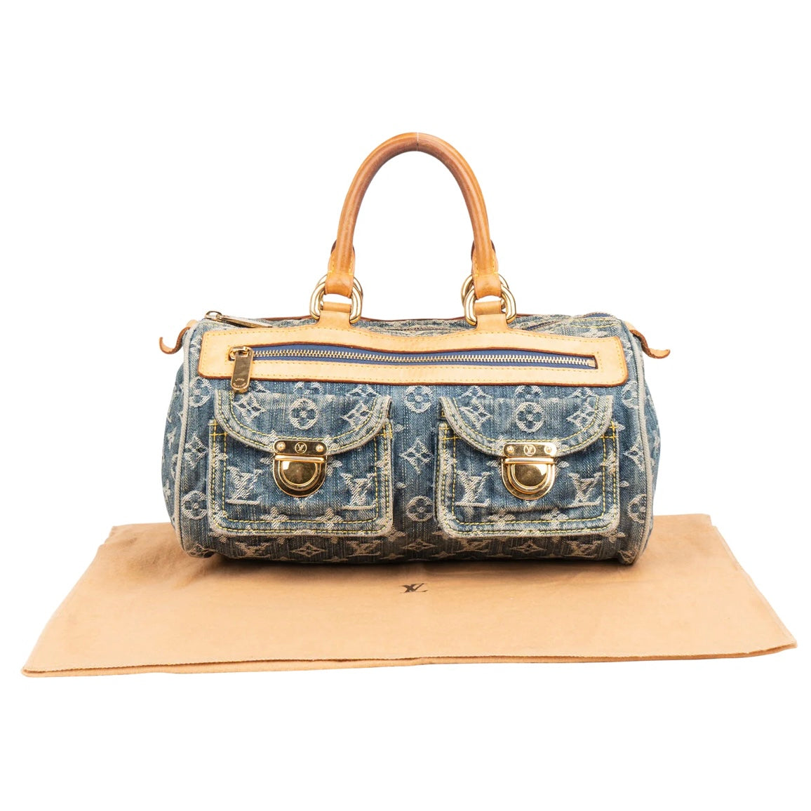 Louis Vuitton Denim Monogram Neo Speedy 30 Handbag