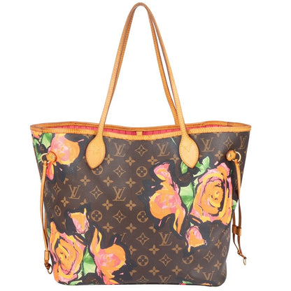 Louis Vuitton Monogram Canvas Limited Roses Neverfull MM Shoulder Bag