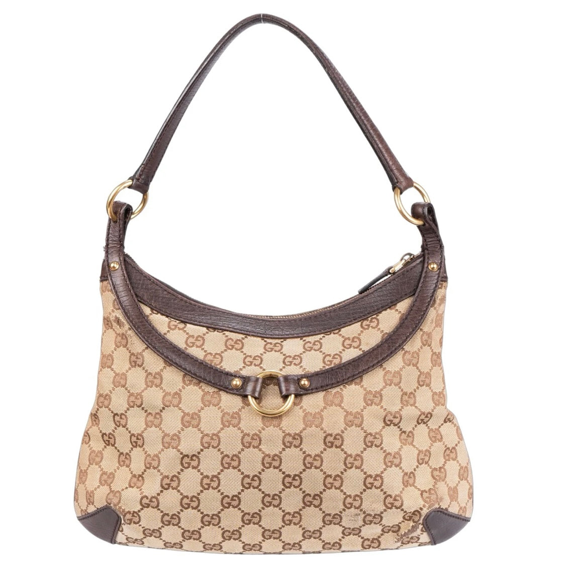 Gucci GG Monogram Horsebit Jackie Shoulder Bag