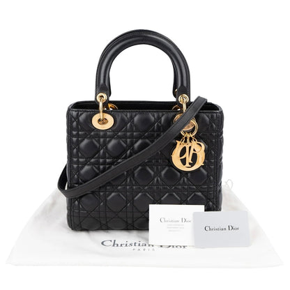 Christian Dior Quilted Lambskin Lady Dior Handbag