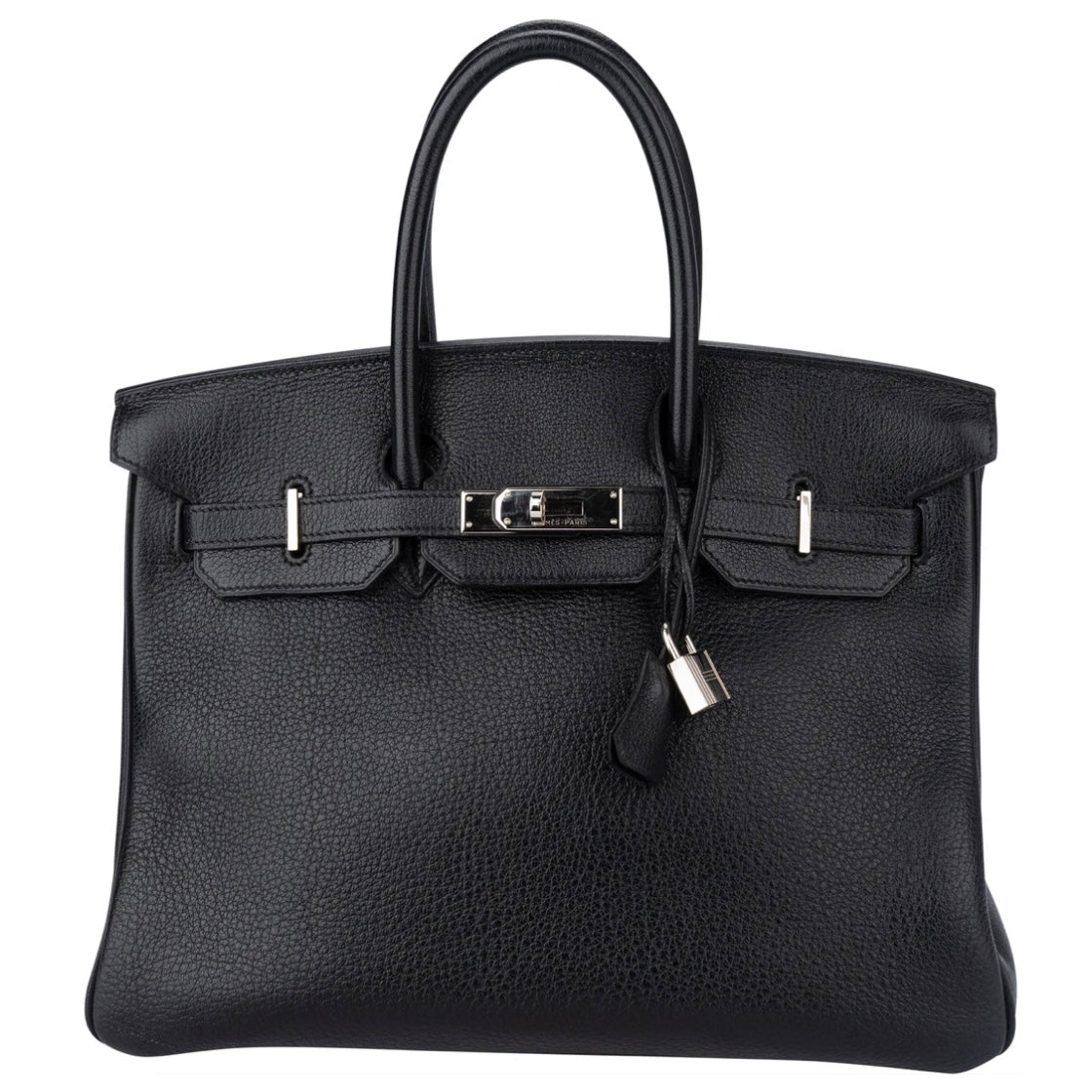 Hermès Noir Togo Leather Palladium Birkin 35 Handbag