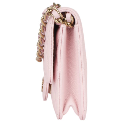 Chanel Caviar Quilted Mini Chain Bag Pink