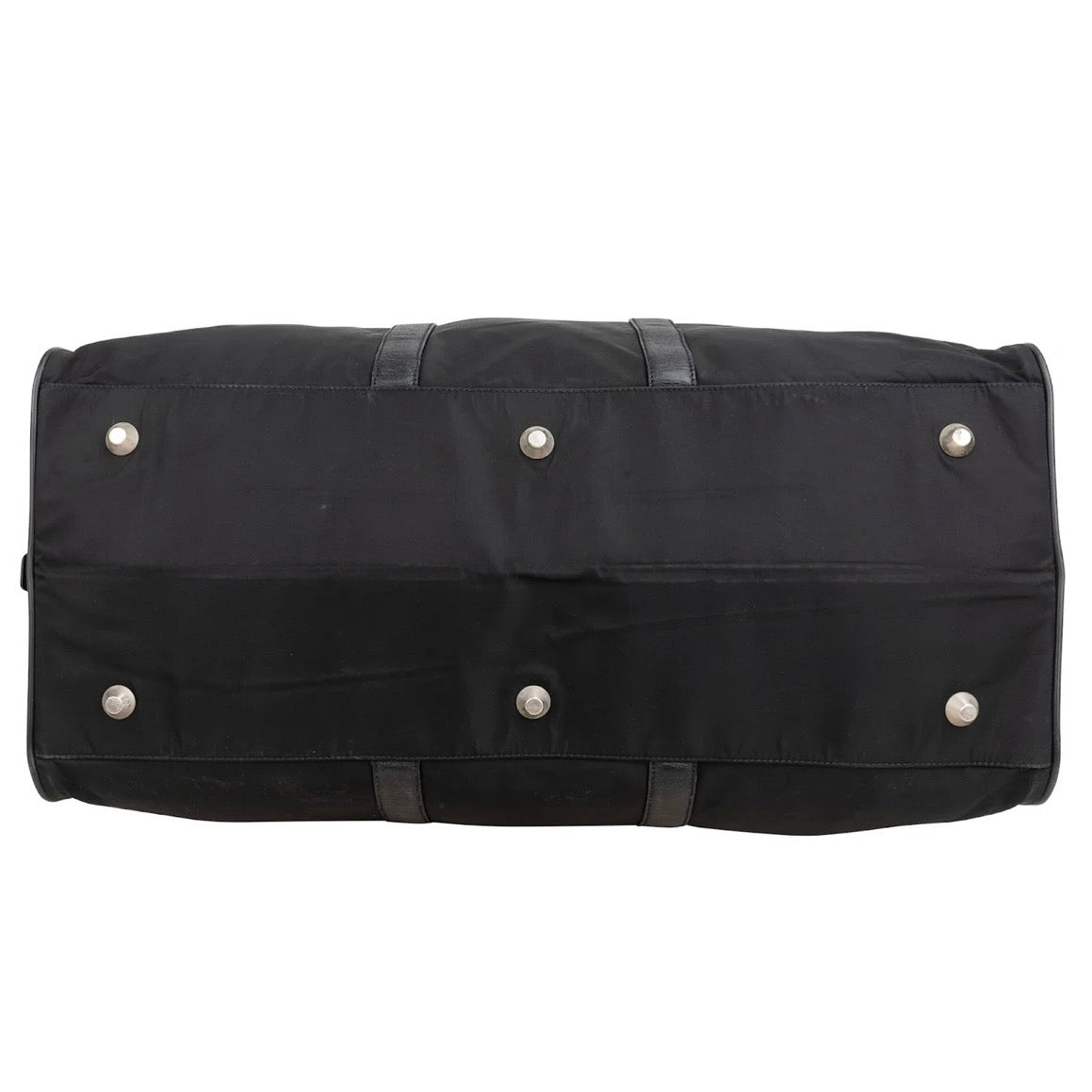 Prada Black Nylon Triangle Duffle Bag 55 Travel Bag