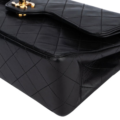 Chanel Quilted Lambskin 24K Gold Medium Double Flap Crossbody Bag