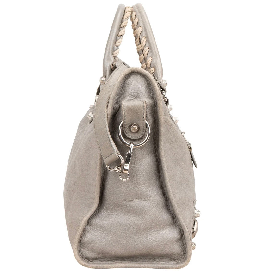 Balenciaga Grey Leather Classic City Handbag