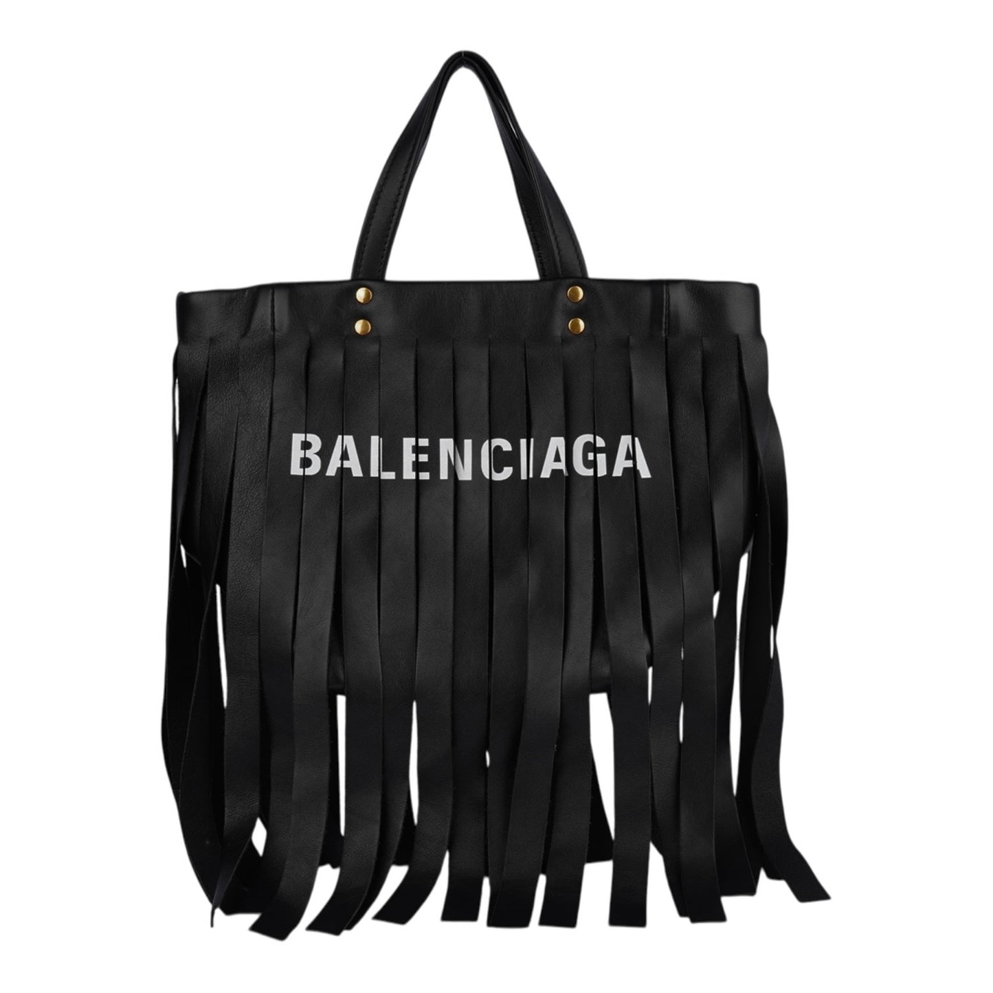 Balenciaga Fringe Laundry Cabas Tote Bag