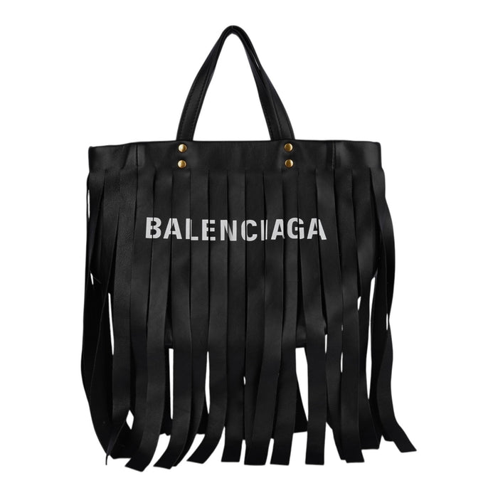Balenciaga Fringe Laundry Cabas Tote Bag