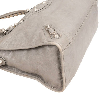 Balenciaga Grey Leather Classic City Handbag