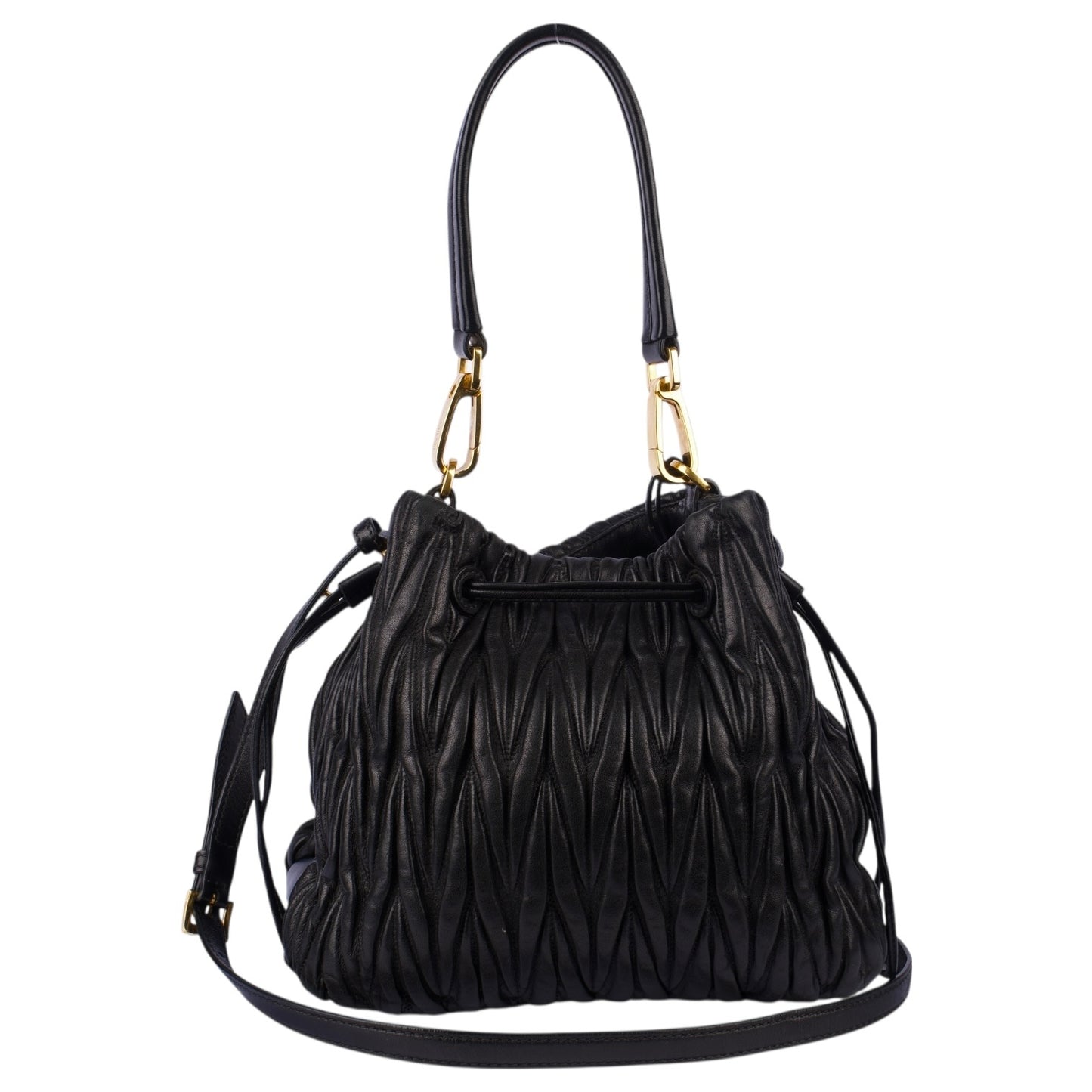 Miu Miu Quilted Leather Bucket Bag