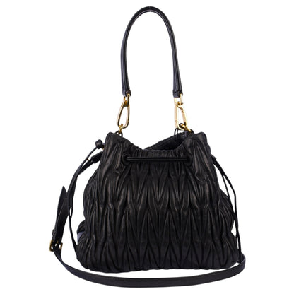 Miu Miu Quilted Leather Bucket Bag