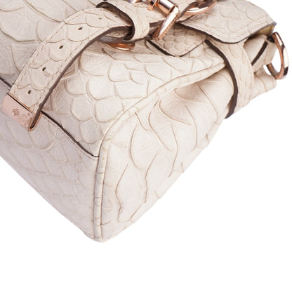 Mulberry Beige Python Embossed Leather Alexa Shoulder Bag
