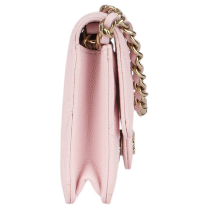Chanel Caviar Quilted Mini Chain Bag Pink