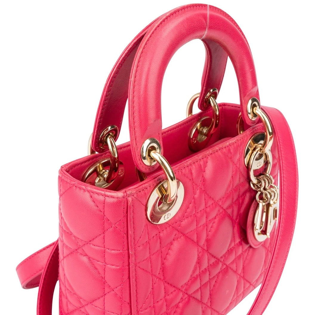 Christian Dior Quilted Leather Mini Lady Dior Handbag