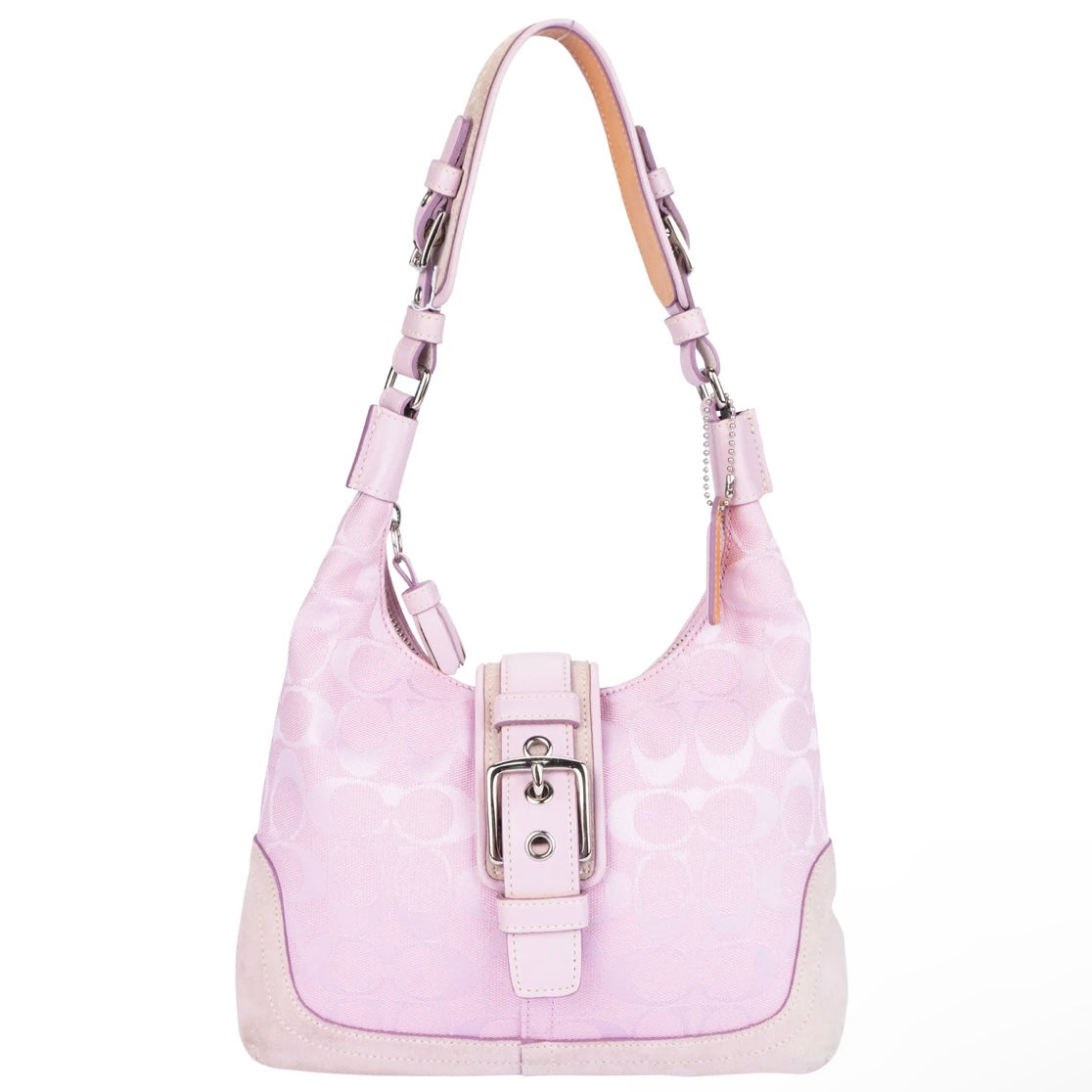 Coach Pink Monogram Shoulder Bag