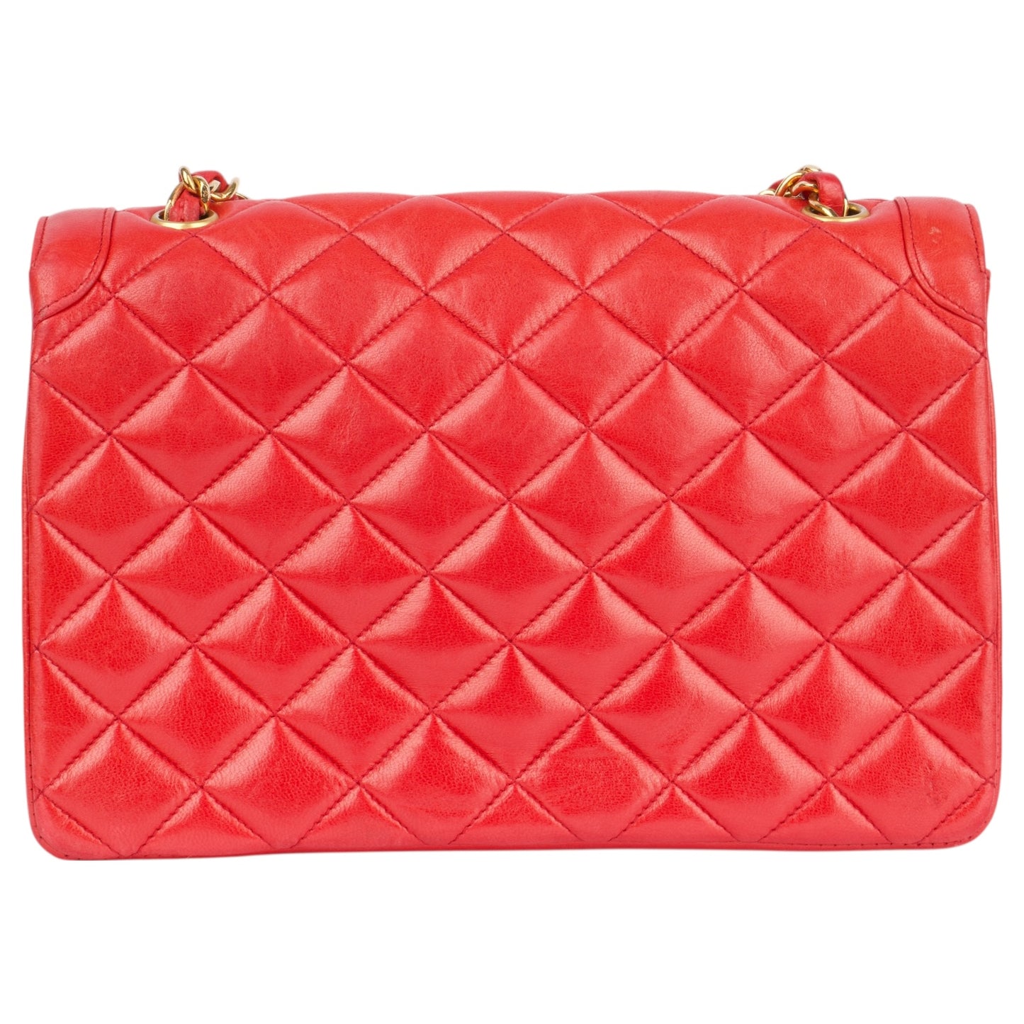 Chanel Quilted Lambskin 24K Gold Single Flap Crossbody Bag