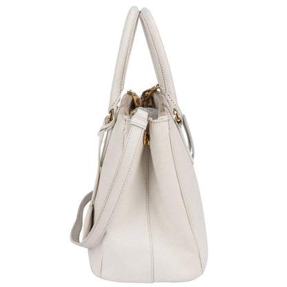 Prada White Saffiano Leather Galleria Handbag
