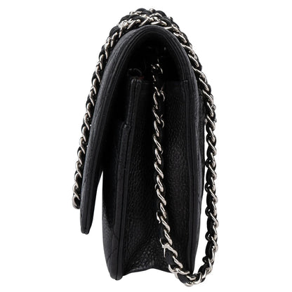 Chanel Quilted Caviar Leather Wallet On Chain Crossbody Bag