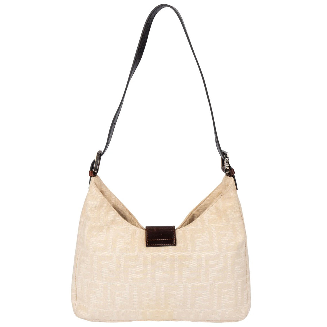 Fendi FF Monogram Baguette Buckle Shoulder Bag