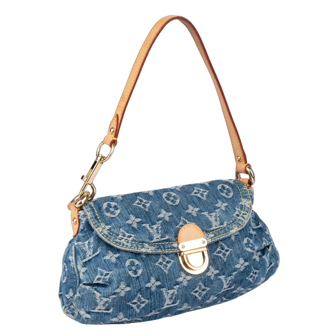 Louis Vuitton Denim Monogram Pleaty 2003 Handbag