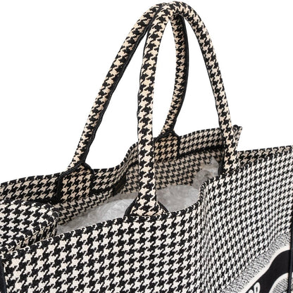 Christian Dior Houndstooth
Monogram Canvas
Book Tote Handbag