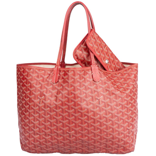 Goyard Rouge Goyardine Saint Louis PM Shopper Bag