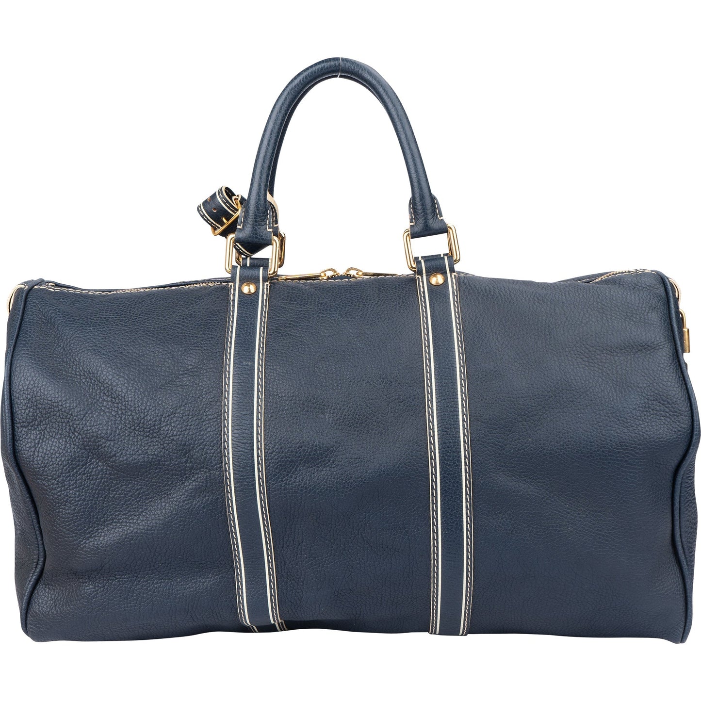 Louis Vuitton Premium Navy Tobago Leather Keepall 50