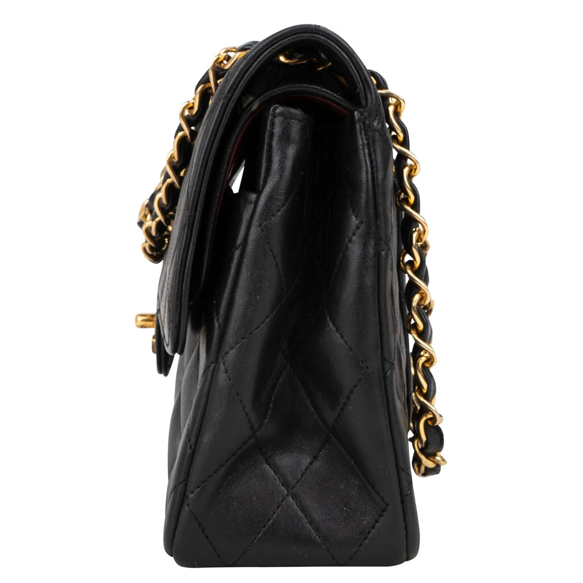 Chanel Quilted Lambskin 24K Gold Medium Double Flap Crossbody Bag