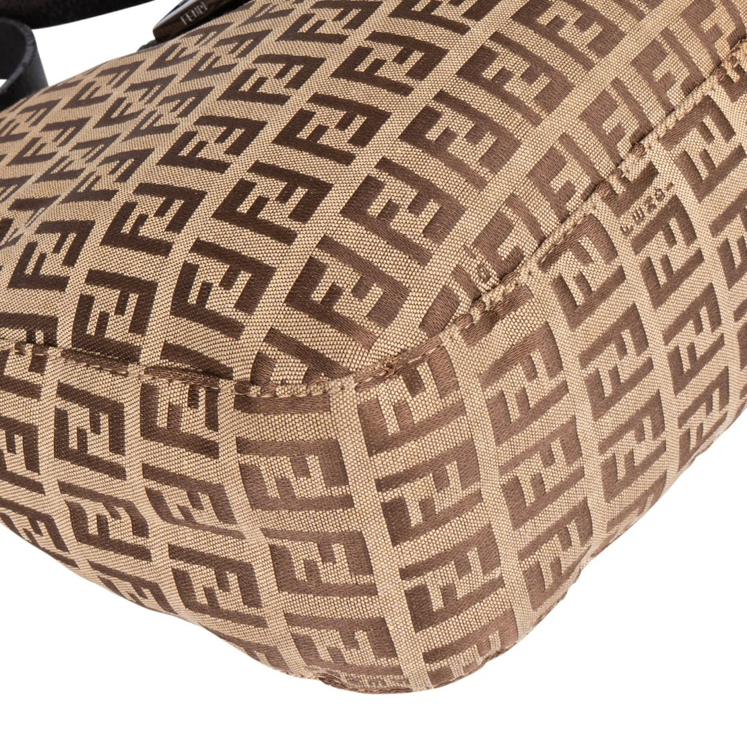 Fendi FF Monogram Baguette Buckle Shoulder Bag