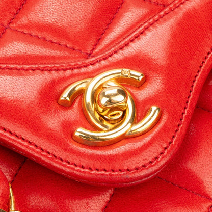 Chanel Quilted Lambskin 24K Gold Single Flap Crossbody Bag