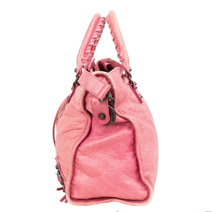 Balenciaga Pink Leather Classic City Handbag