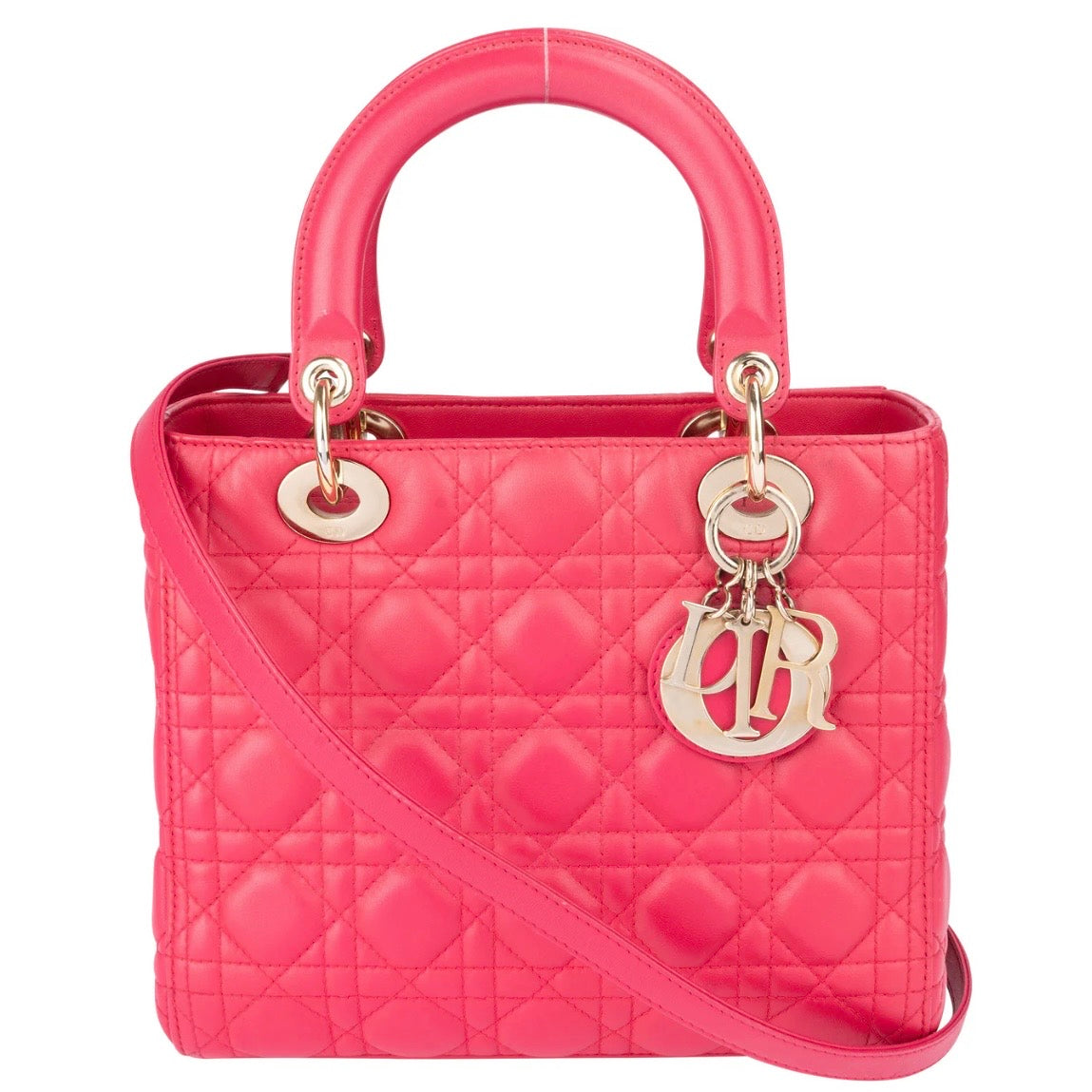 Christian Dior Quilted Leather Lady Dior Handbag