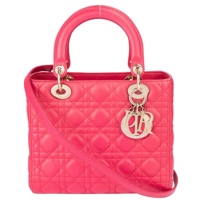 Christian Dior Quilted Leather Lady Dior Handbag