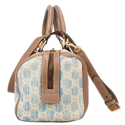 Gucci Denim Monogram Boston Handbag
