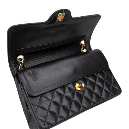 Chanel Quilted Lambskin 24K Gold Medium Double Flap Crossbody Bag