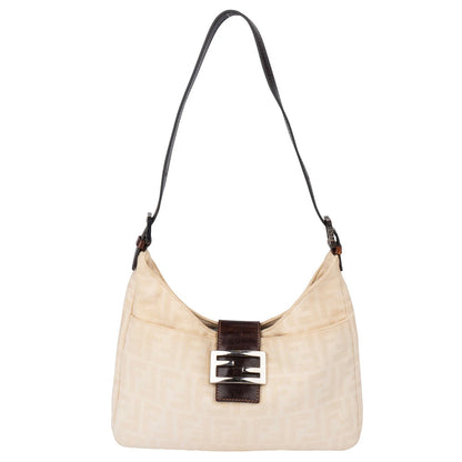 Fendi FF Monogram Baguette Buckle Shoulder Bag