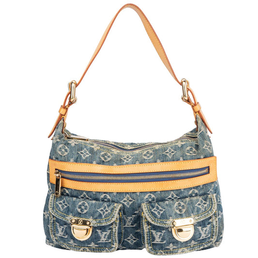 Louis Vuitton Denim Monogram Baggy PM Shoulder Bag