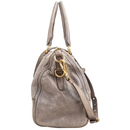 Prada Vitello Shine Leather Bauletto Satchel Handbag