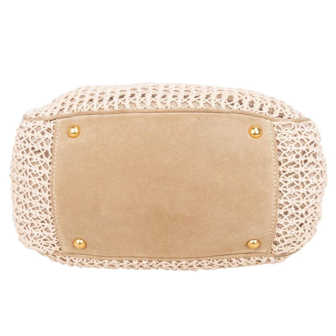 Miu Miu Suede and Crochet Bow City Handbag