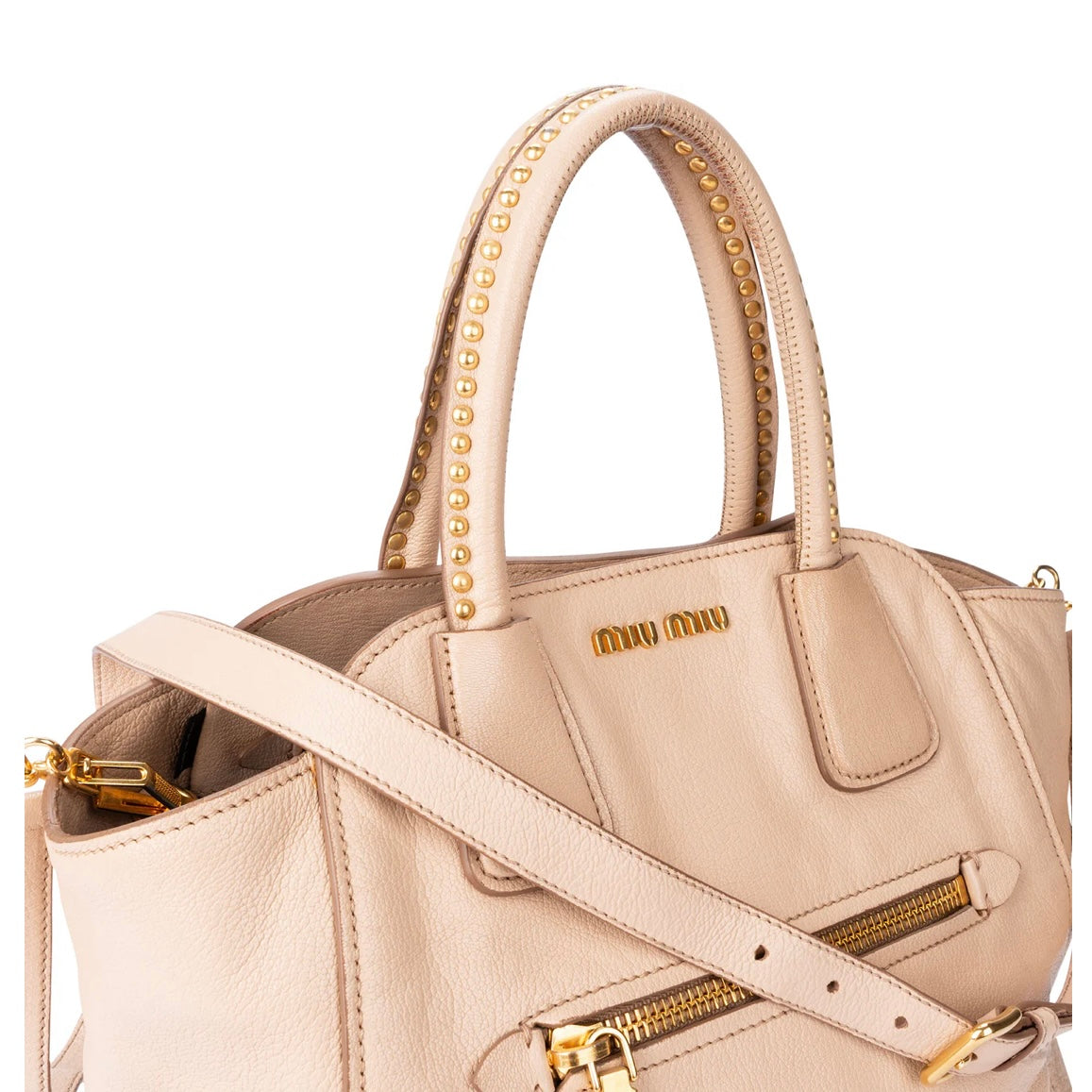 Miu Miu Leather Pocket Handbag