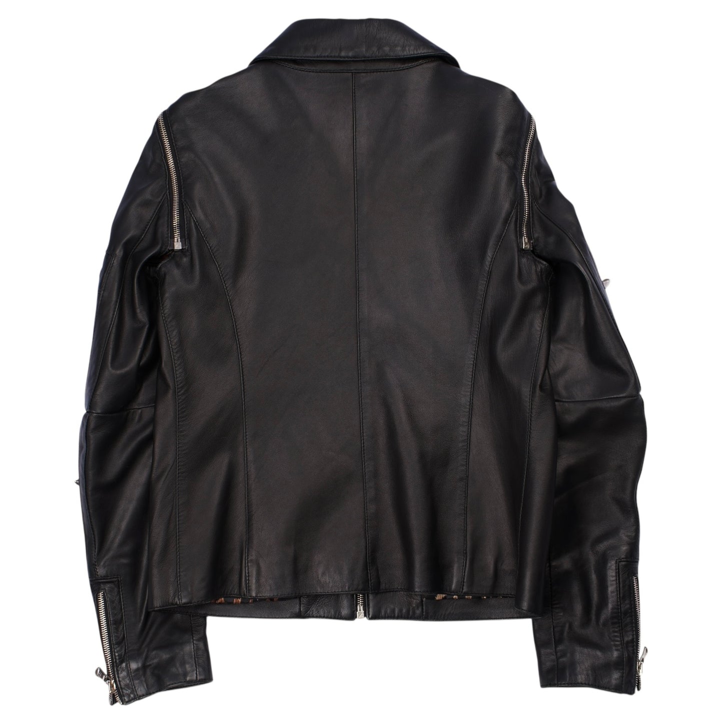 Dolce & Gabbana Multi-Zip Cropped Leather Jacket (42)