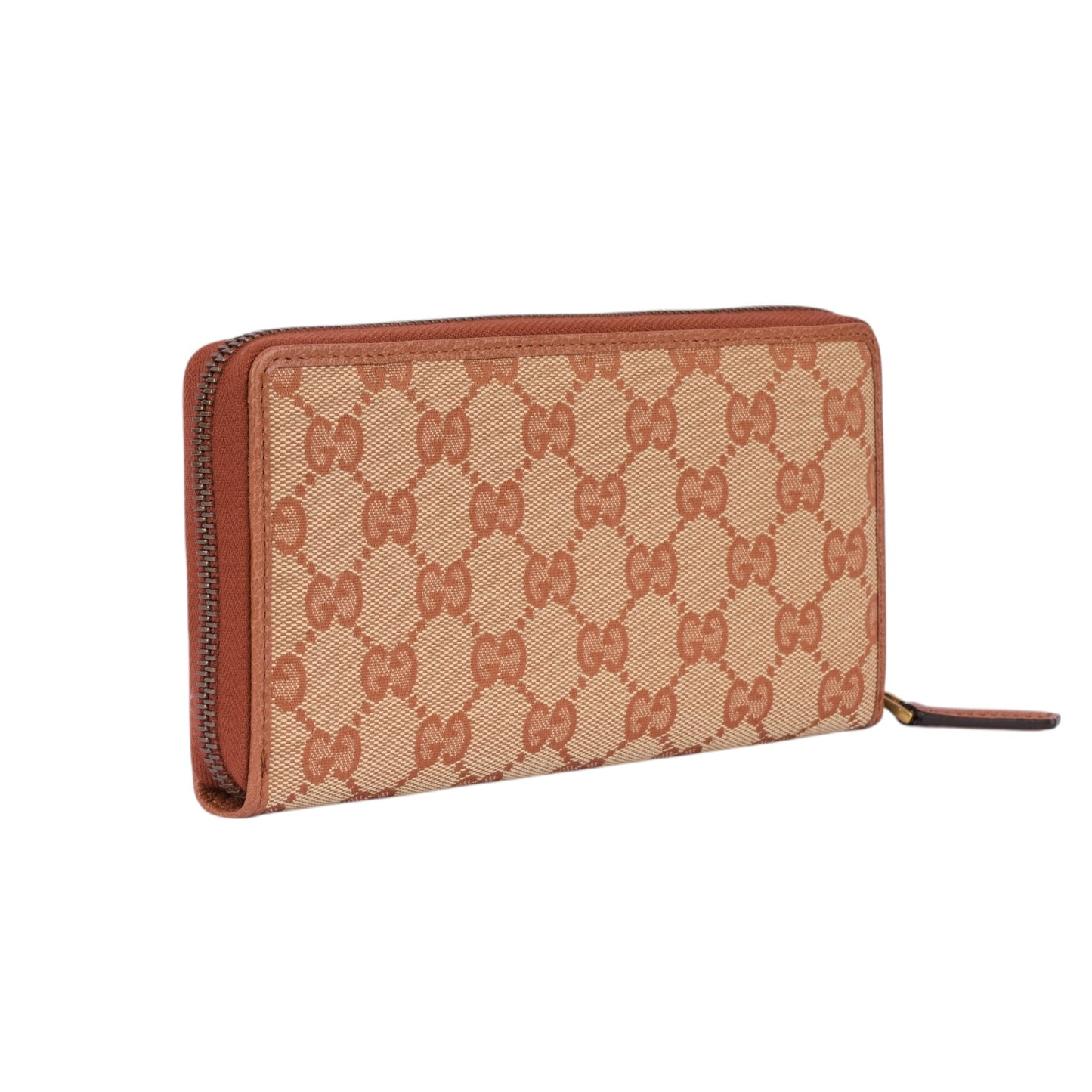 Gucci Blue Guccissima Leather NY Yankees Zip Wallet