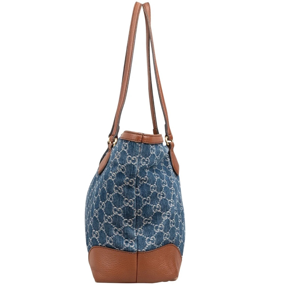 Gucci Monogram Denim GG Ophidia Medium Tote Shoulder Bag